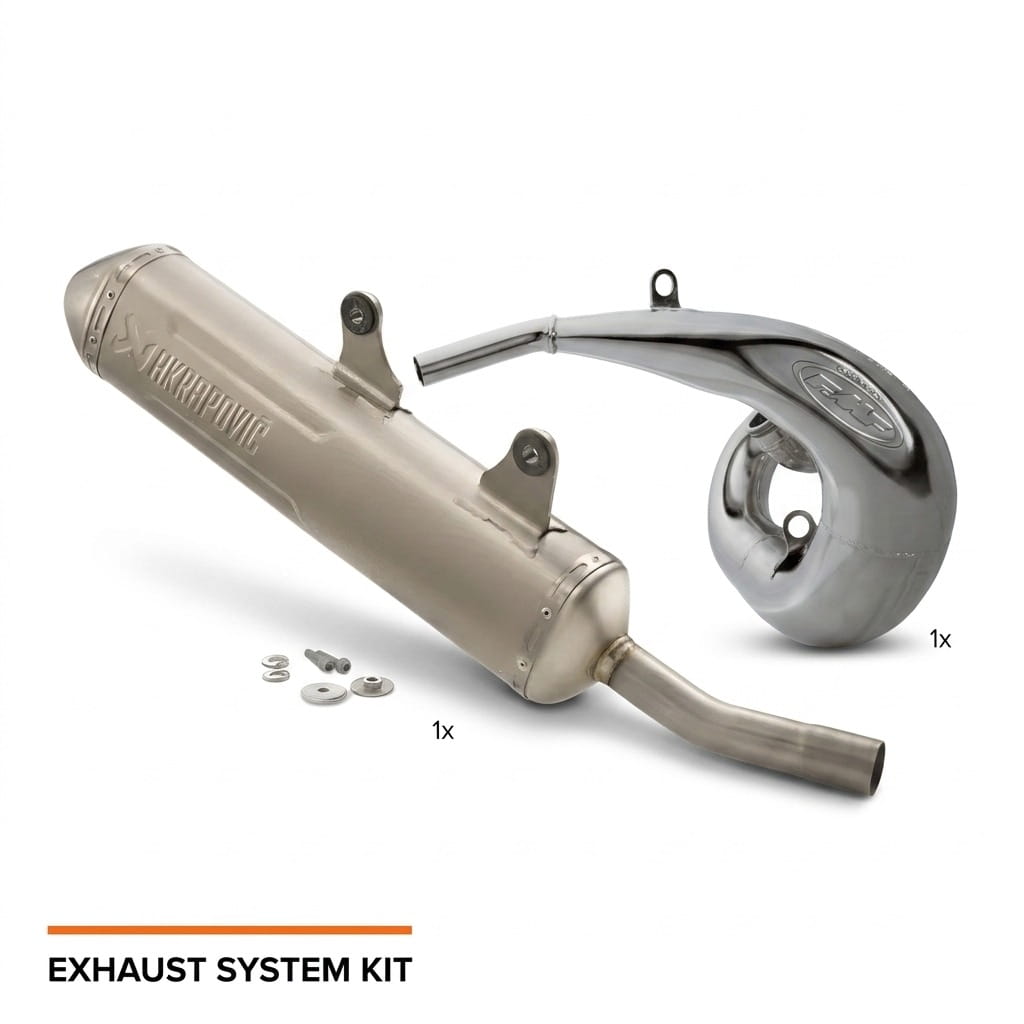 Akrapovic Slip-on + FMF Gnarly TBI 250/300 2024-2027 KTM/HUSQVARNA/GASGAS kit