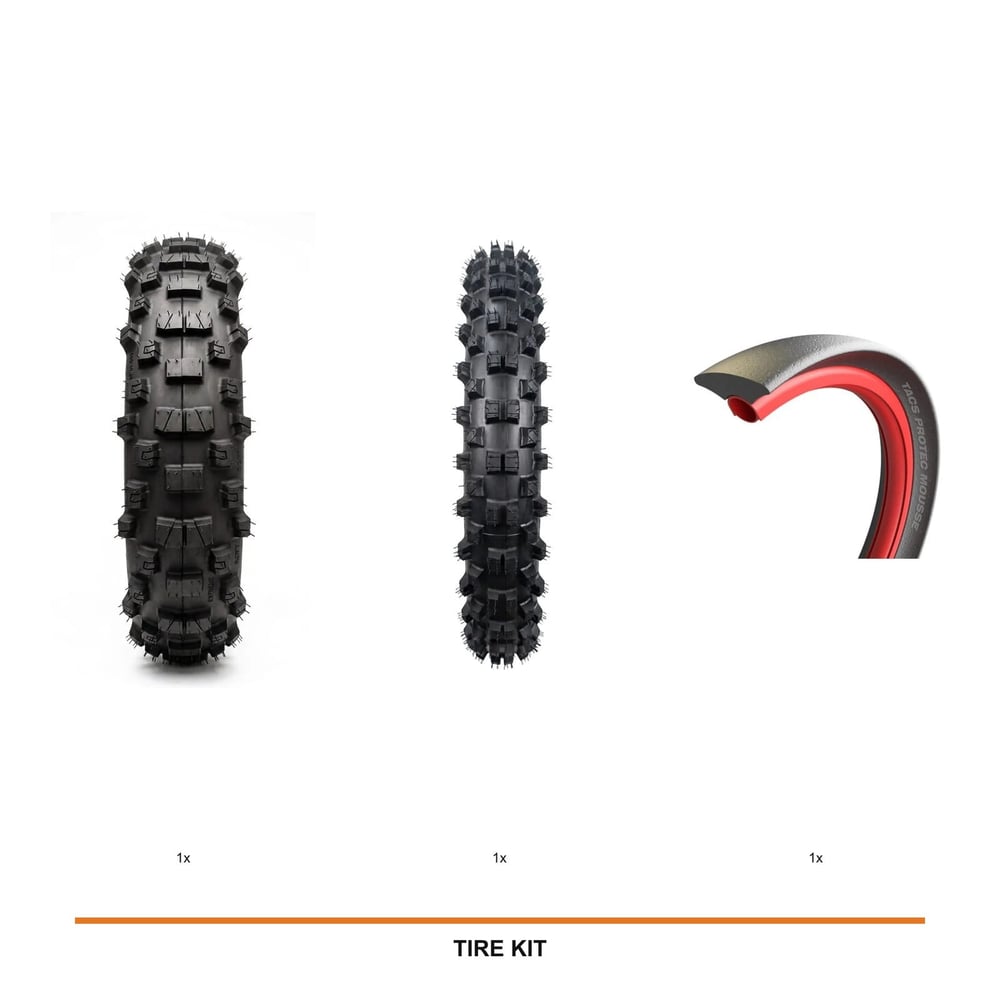 IRON GRIP XC95 Medium Rear + TRX Front Medium + TACS Front Mousse kit