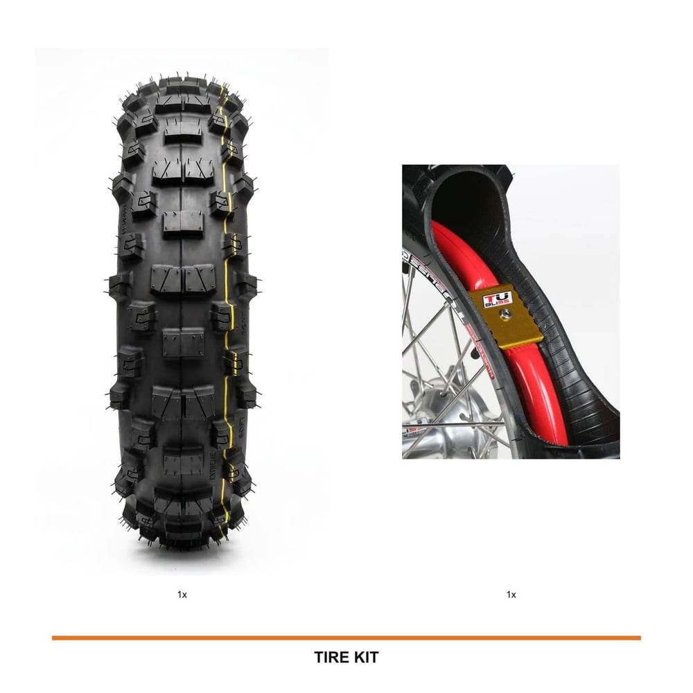 IRON GRIP XC95 Super Soft Rear + Tubliss 18 kit
