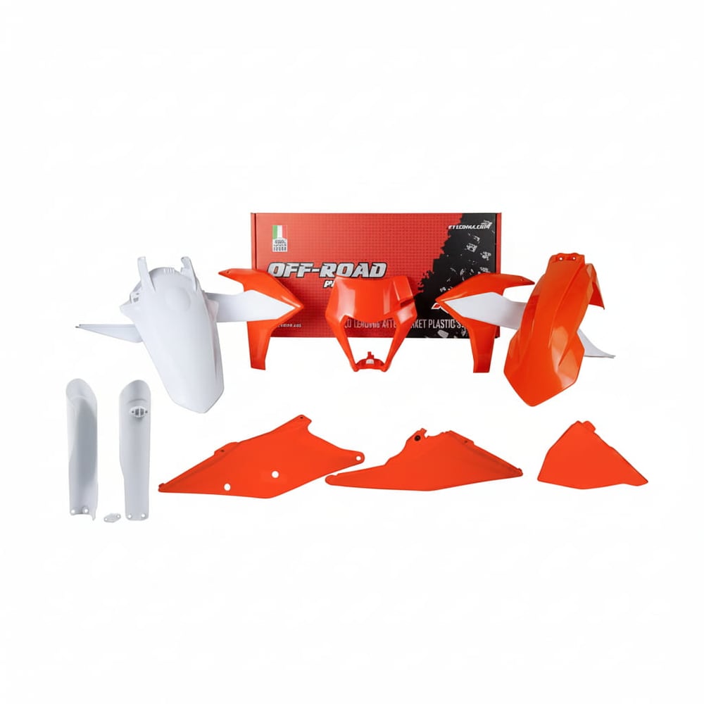 R-Tech Plastics Kit (with fork guards) OEM Colours KTM XC-W/EXC/EXC-F/XCF-W 2019-2023