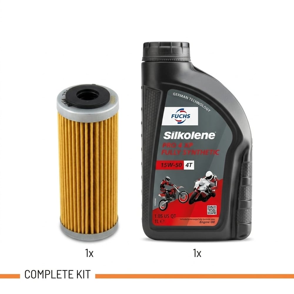 OEM Oil Filter + Silkolene PRO 4 15W50 1L kit