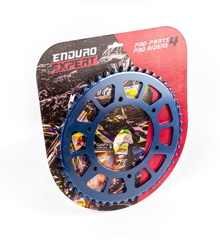 Rear sprocket Beta RR '05-'12 / Gas Gas '01-'19 / Sherco '07-'24 Aluminum RACING blue (52 T) Enduro Expert JTR822.52 82252RBEE
