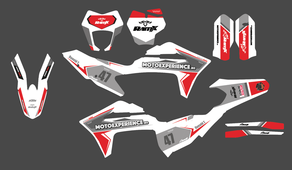 Stickers for GASGAS EC/MC 2021-2023 2T/4T — White