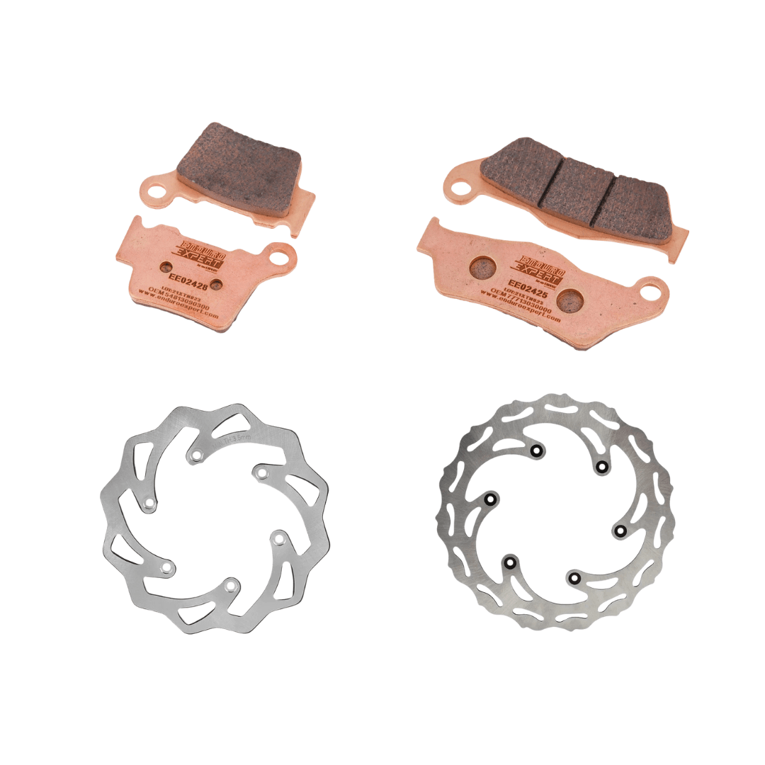 Front and Rear Brake Disc with Brake Pads 2004-2025+ KTM/HUSQVARNA/GASGAS