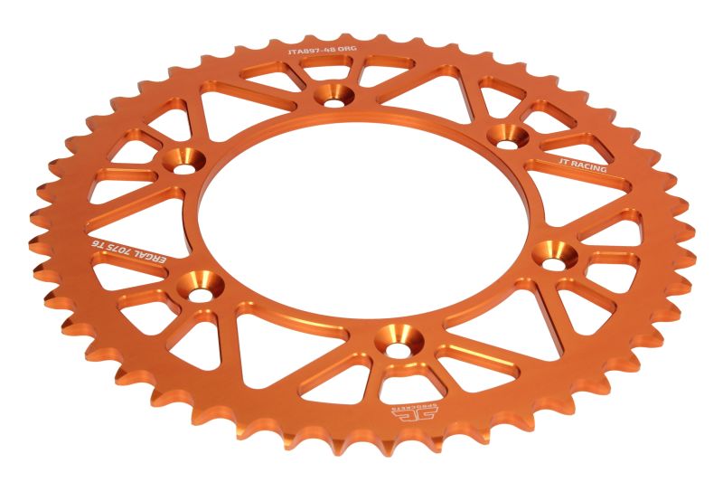 JT Rear sprocket 48 Teeth (48T) KTM/Husqvarna/GasGas 1990-2026 520 — Aluminium Orange
