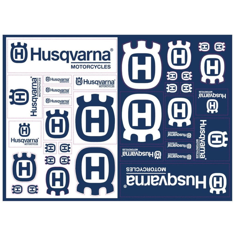 Husqvarna Stickers Sheet A4