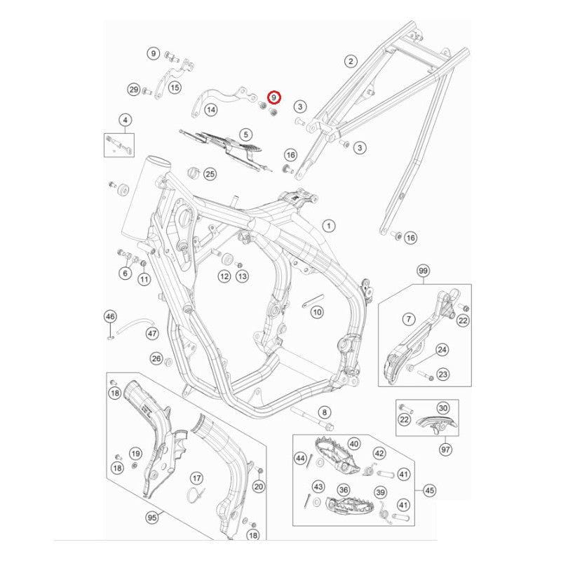 SCREW M8X15 TORX45 KTM Frame Bolt 2017-2023