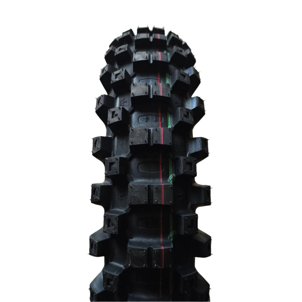 Cross/enduro tyre MITAS 90/100-14 TERRA FORCE-MX MH Rear green & red stripe