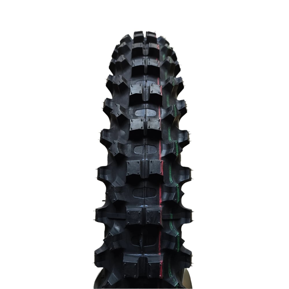 Cross/enduro tyre MITAS 90/100-21 TERRA FORCE-MX MH Front NHS red & green stripe