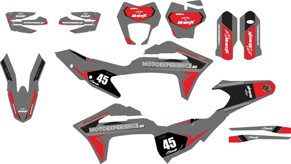 Red/Gray Stickers for GASGAS EC/MC 2021-2023 2T/4T