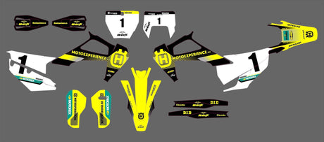 Stickers for HUSQVARNA 2020-2023 2T/4T all models — Black/White/Yellow