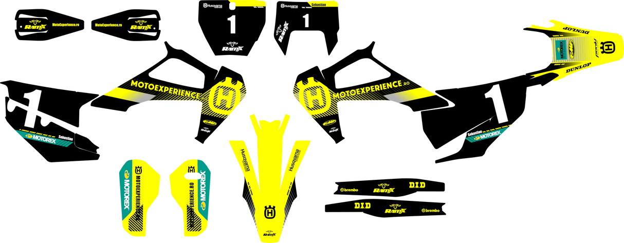 Stickers for HUSQVARNA 2020-2023 2T/4T all models — Black/Yellow