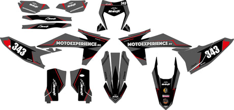 Stickers for KTM 2024 2T/4T all models — Grey/Red
