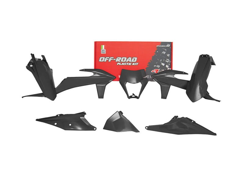 R-Tech Plastics Kit KTM XC-W / EXC / EXC-F 2019-2023 (no fork guards) — Black