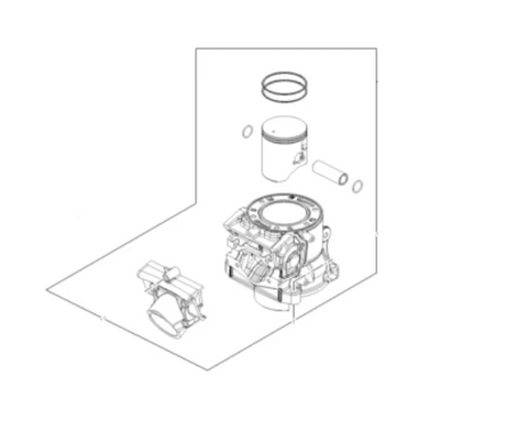 Cylinder + Piston KTM/HUSQVARNA/GASGAS 300 TBI 2024-2025 2T A45030138000