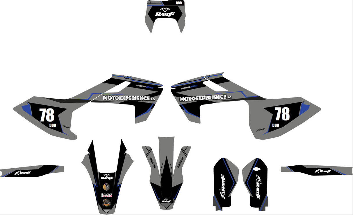 Stickers for HUSQVARNA 2017-2019 2T/4T all models — Black