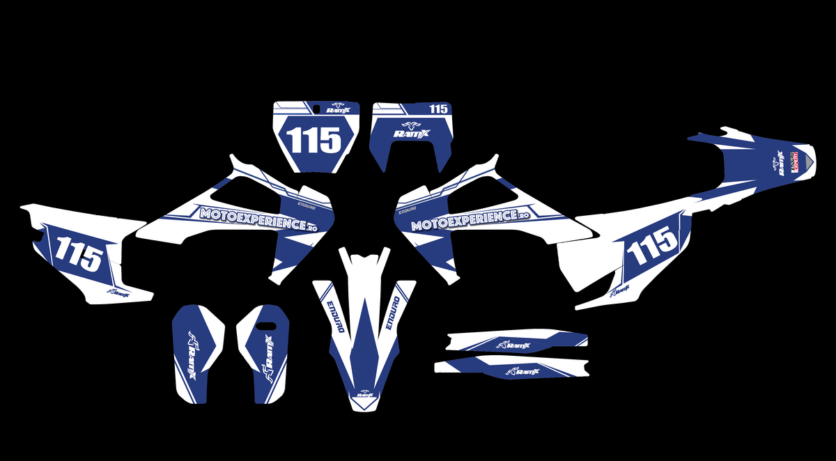 Stickers for HUSQVARNA 2020-2023 FLUO 2T/4T ENDURO/MX — Blue