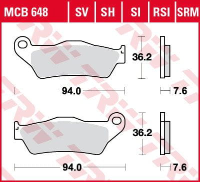 TRW FRONT BRAKE PADS KTM/HUSQVARNA ENDURO/MX models 1994-2025