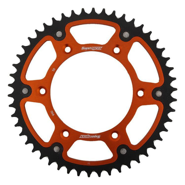 Supersprox Rear sprocket KTM/Husqvarna/GasGas 1990-2025 silver (50T Teeth) aluminium/steel