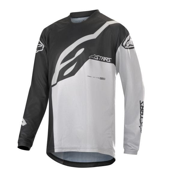 YOUTH T-shirt cycling ALPINESTARS YOUTH RACER FACTORY LS JERSEY black/white