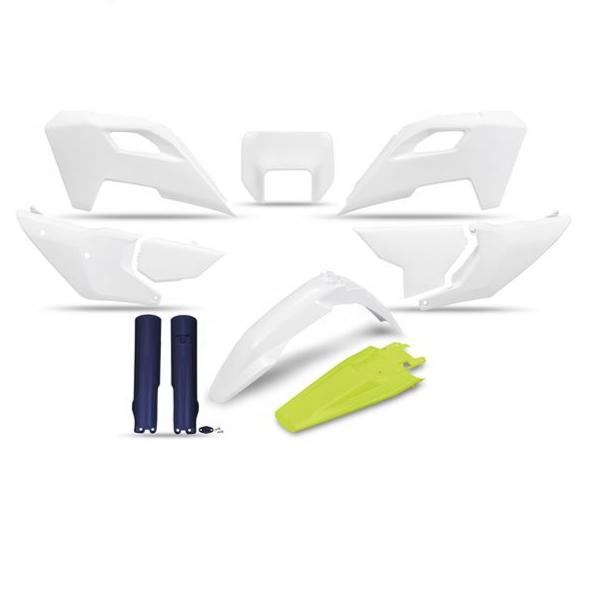 Plastic Kit Husqvarna TE/FE 125-500 2T/4T 2024+ White/Green - UFO