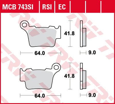 TRW REAR BRAKE PADS KTM/HUSQVARNA ENDURO/MX models 2004-2025