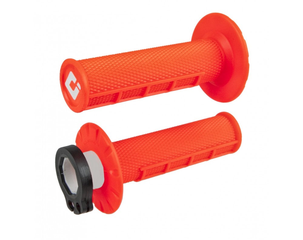 ODI MX V2 Half-Waffle Lock-On Grips Fluo Orange  H36HWO