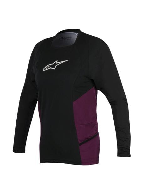 Women T-shirt cycling ALPINESTARS STELLE DROP 2 black/purple