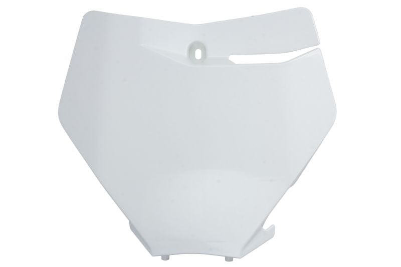 CeMoto Front Number Plate for KTM EXC / EXC-F / SX / SX-F / XC 125-450 2019-2023 — White