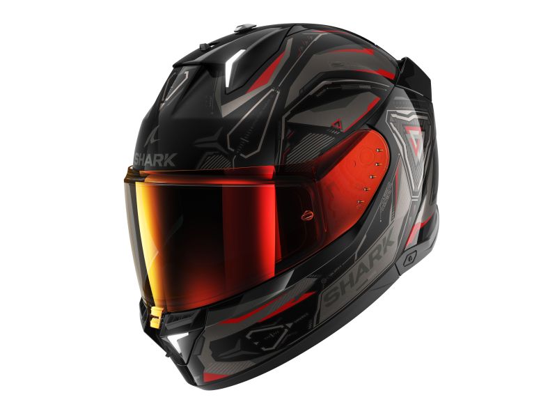 Helmet Integral SHARK SKWAL i3 LINIK black/glossy/grey/red, unisex