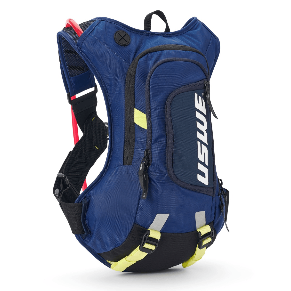 USWE Moto Hydro 8L Blue Hydration Pack - front view