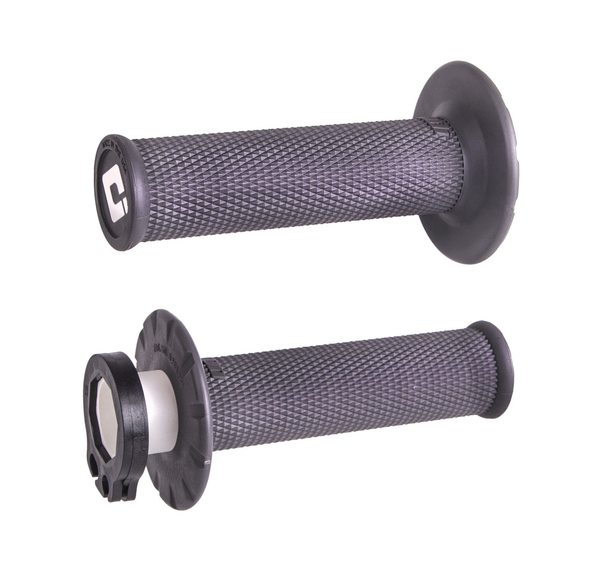 ODI MX V2 No-Waffle Lock-On Grips Graphite  H36NWH