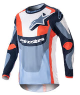 Men T-shirt Off road ALPINESTARS MX FLUID AGENT blue/navy blue/orange/white