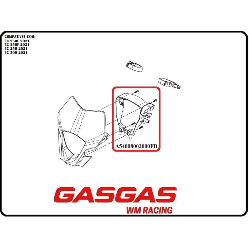 Headlight mask/Wall rear GasGas 2021-2023